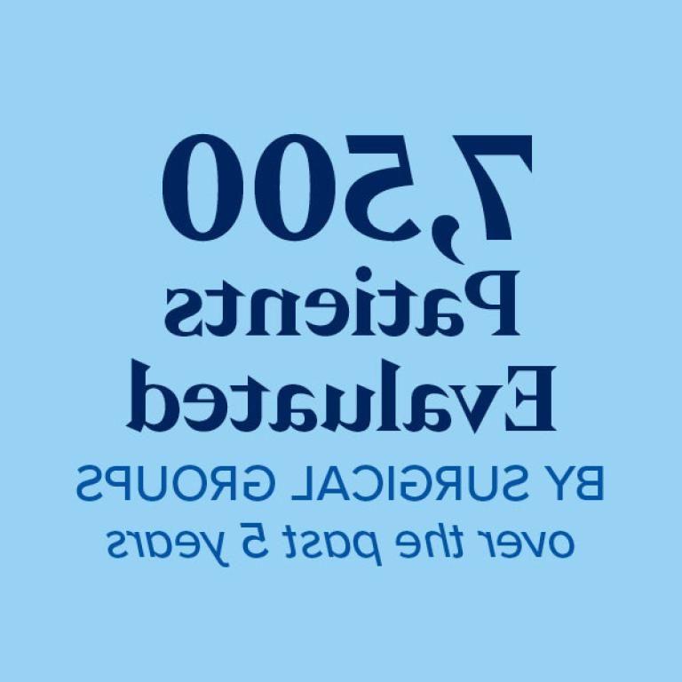 7,500 patients evaluated by surgical groups over the past 5 years